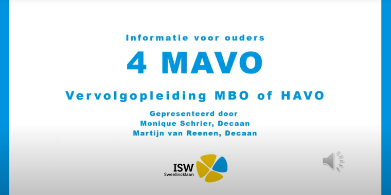  | Presentatie doorstroom havo/MBO | Het nieuws van ISW | Nieuws | Onze school